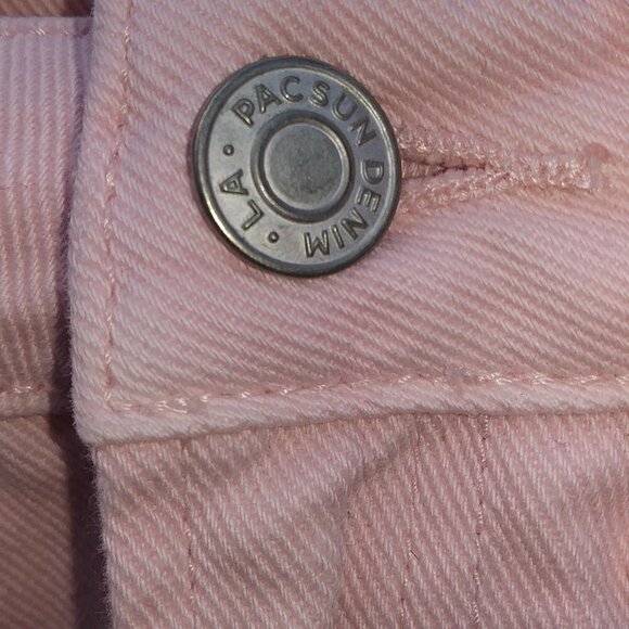 PacSun Women's Pale Pink Distressed Mini Skirt - 24 (XS-XXS) - See Measurements - Picture 8 of 15